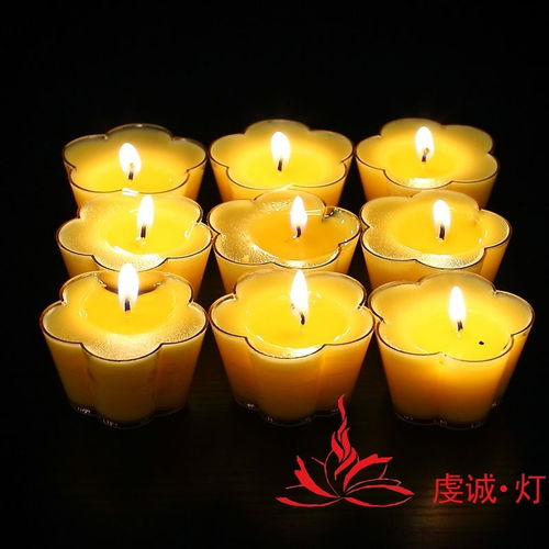 厂家直销10小时10粒塑料五叶梅花蜡烛酥油粒无烟酥油灯蜡烛包邮
