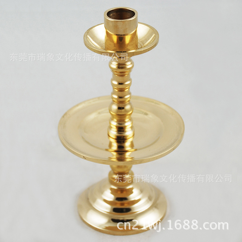 黄铜蜡烛台/大小号纯铜供灯长明灯八供杯酥油烛台灯座油灯2274