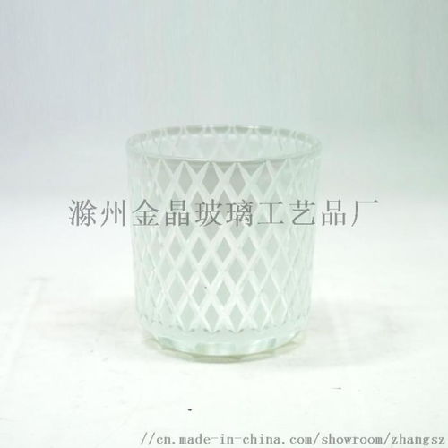 人工喷色喷砂工艺玻璃烛台烛杯,彩色喷砂蜡烛杯 ,来安县金致工艺品厂
