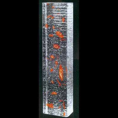水晶柱-橙玫瑰产品图片,水晶柱-橙玫瑰产品相册 - 南京天虹3D立体玻璃厂