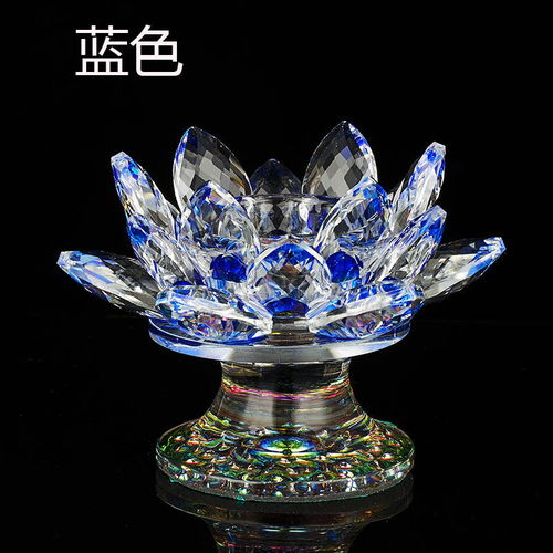 佛堂供灯水晶莲花烛台 点亮心灵的长明灯