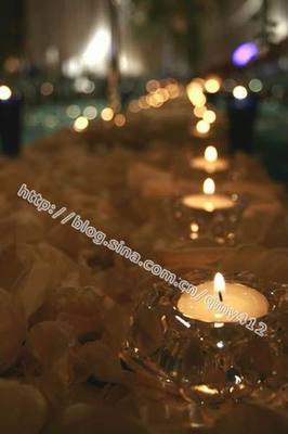 长餐台+烛光 水晶烛辉映下的婚礼浪漫盛宴